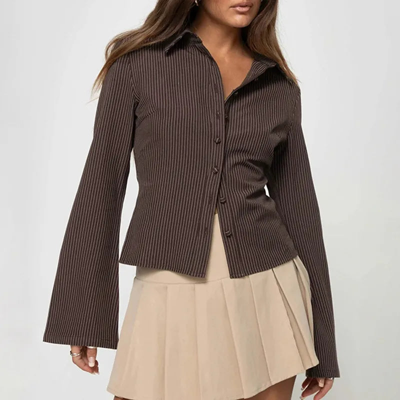 Blouse met uitlopende mouwen