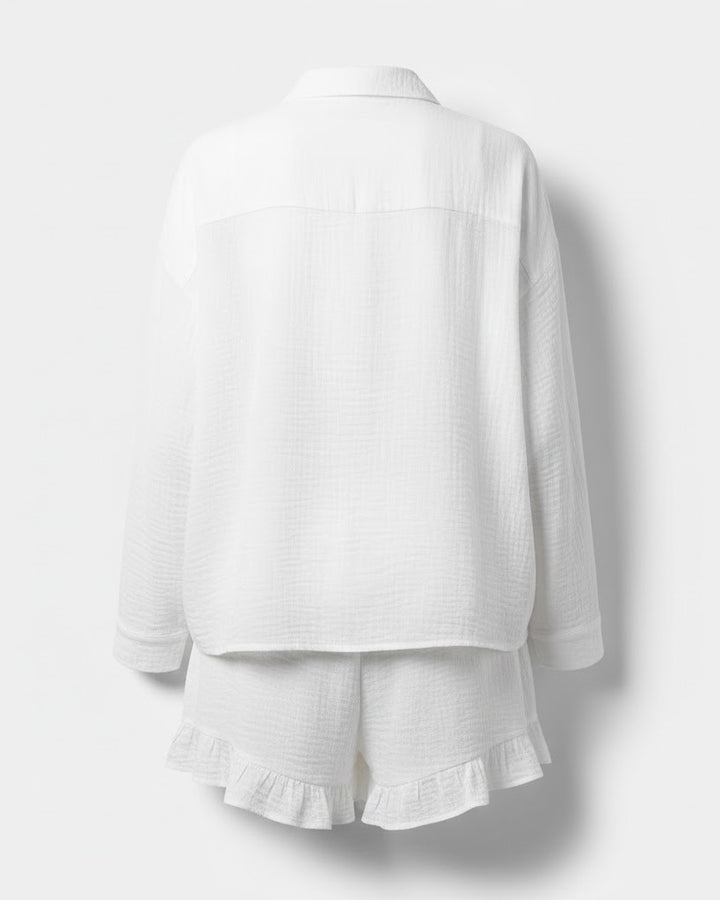 Dames set shorts en overhemd