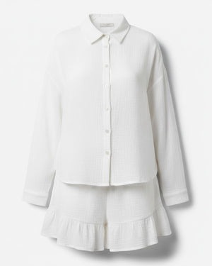 Dames set shorts en overhemd