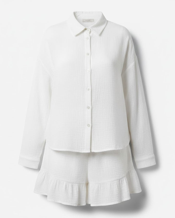 Dames set shorts en overhemd