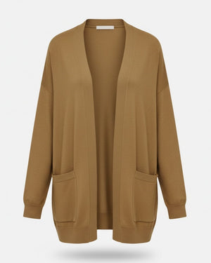 Dames vest met lange mouwen van gebreide stof