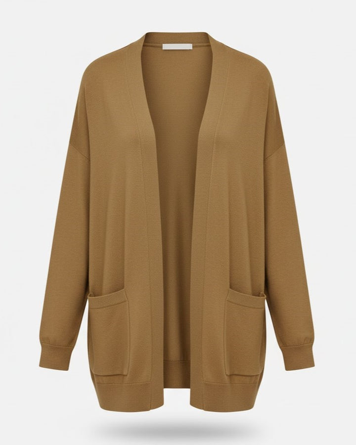 Dames vest met lange mouwen van gebreide stof