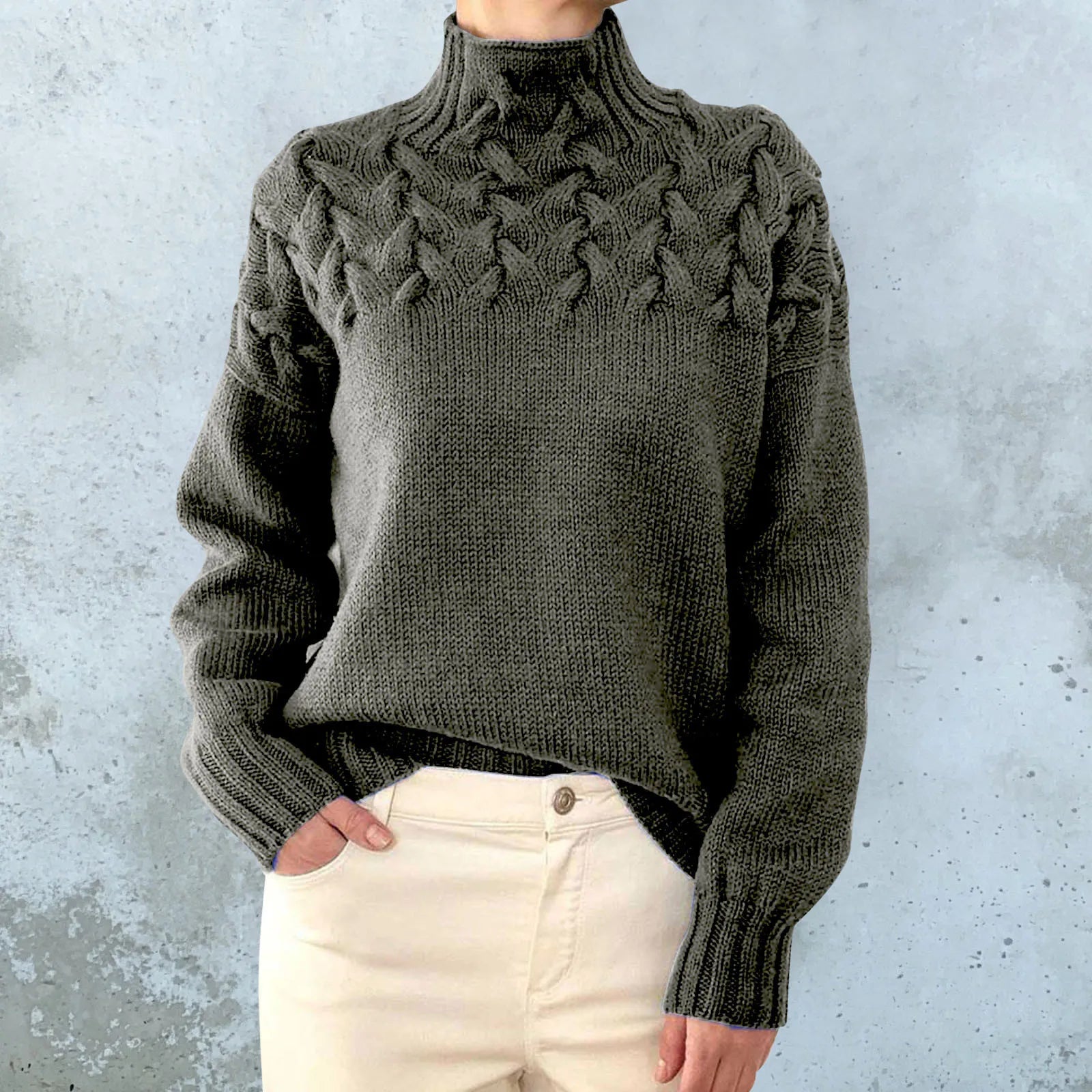 GaToMaglioni-dolcevita-da-donna-Casual-autunno-inverno-caldo-collo-ad-anello-maglione-Pullover-a-coste-intrecciate.webp