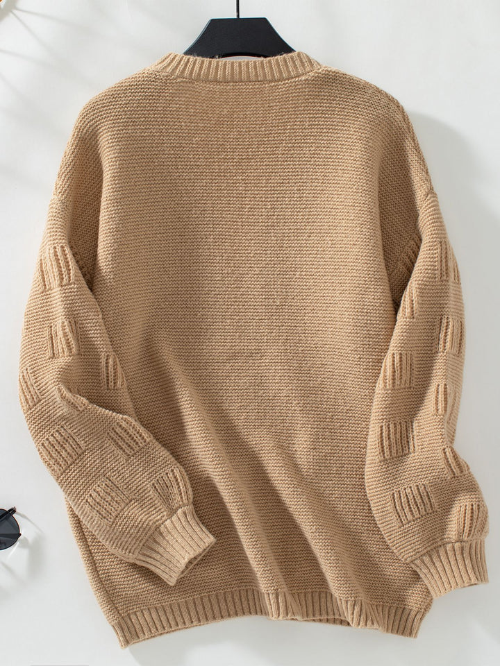 Damesvest met lange mouwen van gebreide stof
