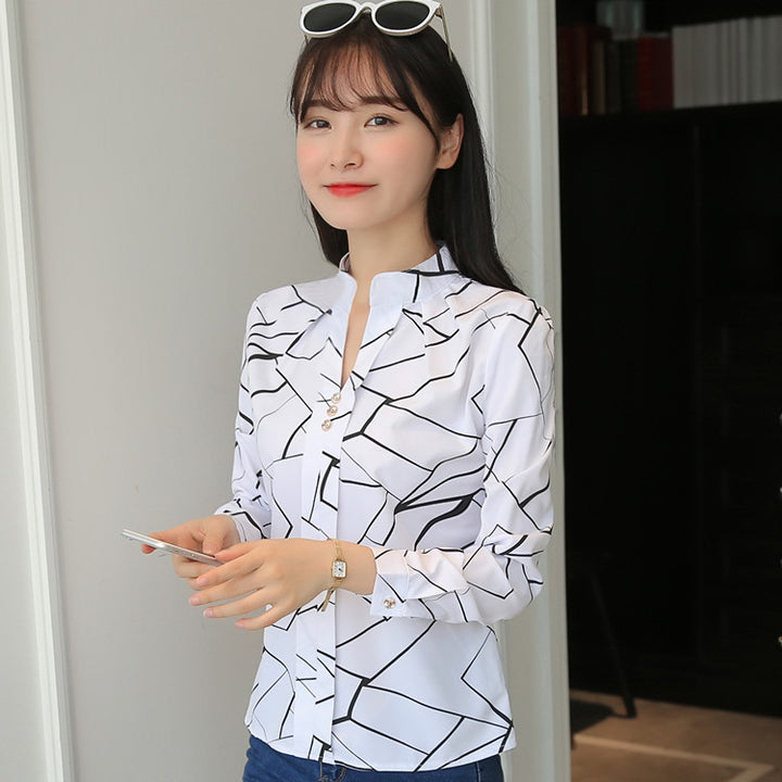 Damesblouse met V-hals