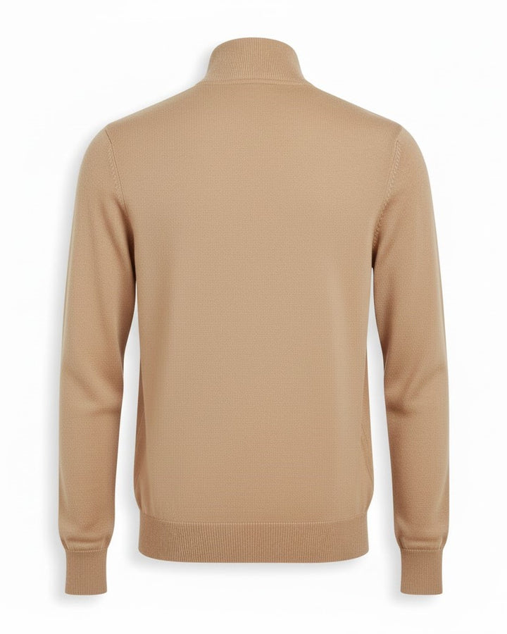 Heren trui met ritssluiting in de kraag