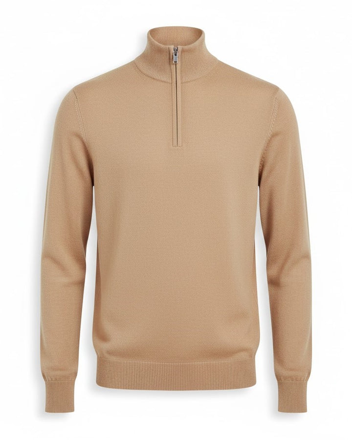 Heren trui met ritssluiting in de kraag