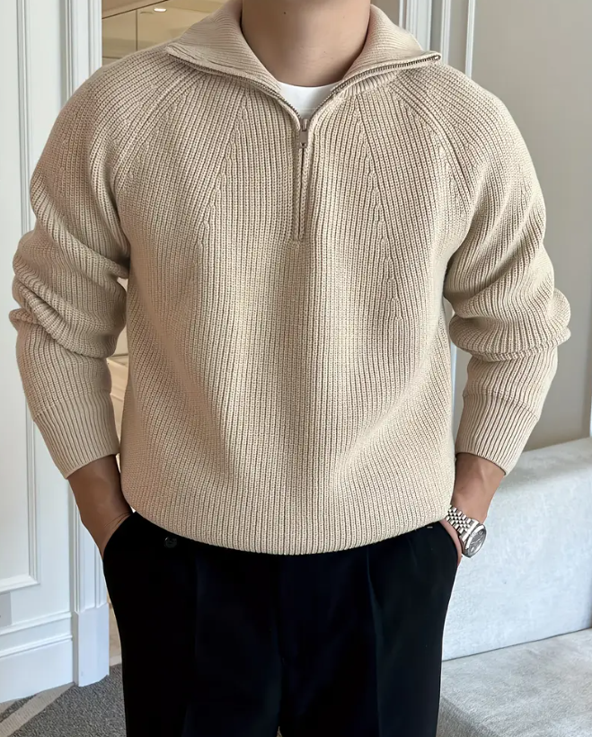 Heren trui met kraag